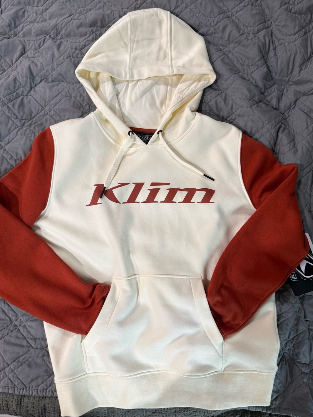 KLIM Women's Cream and Rust Pullover Hoodie size medium NWT - Picture 6 of 7